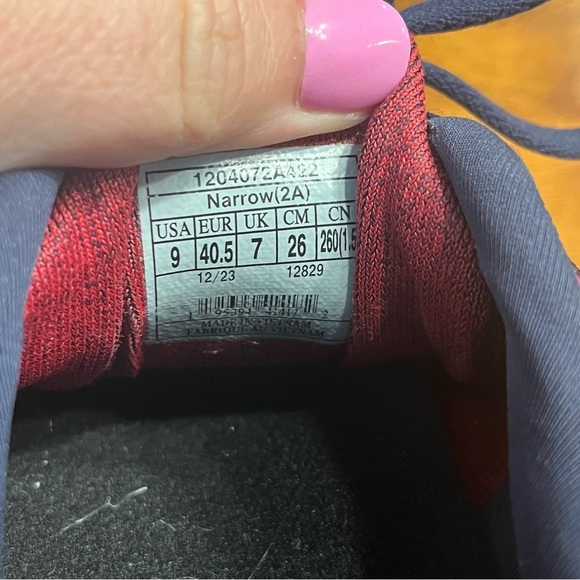 Womens Brooks Ghost 16 navy pink size 9 narrow - Picture 11 of 13